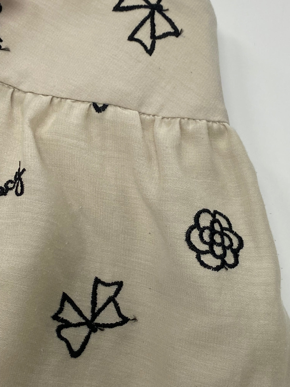 エムズグレイシー 117303 スカート 38 ベージュ フレア 刺繍 IT6Q6NAKRY0G