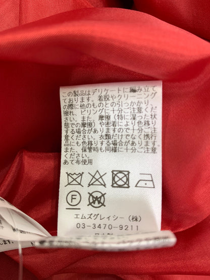 エムズグレイシー 311706 ワンピース 38 レッド リボン 異素材 ITI2Y2QHT8W8