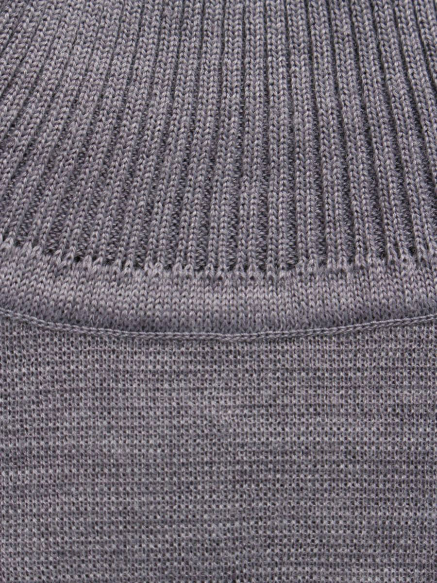 エムズグレイシー 318706 タートルネックニット 38 グレー リボン ベルスリーブ ITFRTYJNOW66