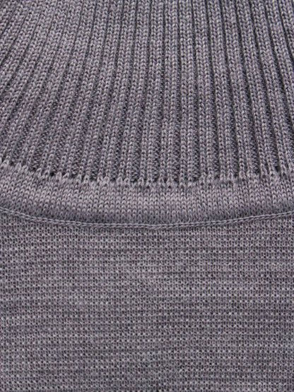 エムズグレイシー 318706 タートルネックニット 38 グレー リボン ベルスリーブ ITFRTYJNOW66