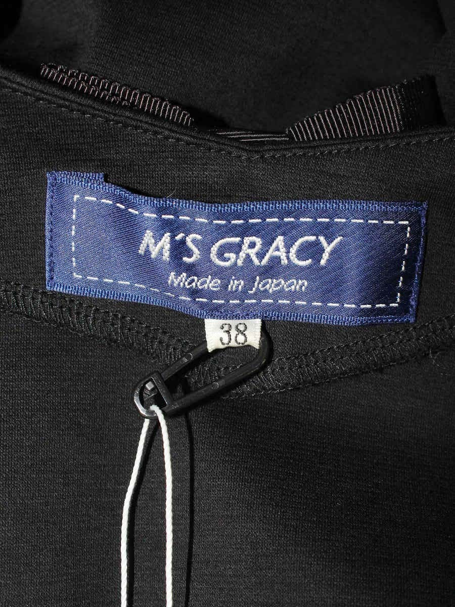 エムズグレイシー Volume Sleeve Cut sew 815319 Tシャツ カットソー 38 ブラック リボン ITBF203V5GCI