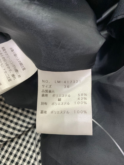 エムズグレイシー 417321 スカート 36 ブラック ギャザー ギンガムチェック ITC2ZYXYQPI8