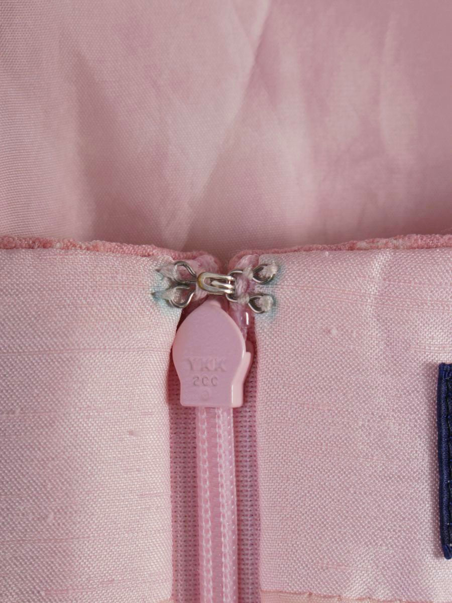 エムズグレイシー 811507 ワンピース 40 ピンク リボンモチーフ チェック ITPT86S04XVC