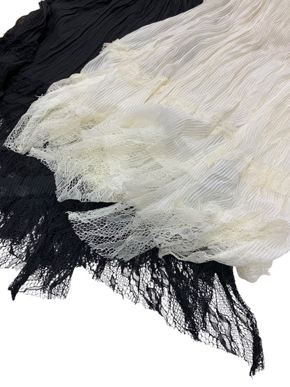 スペッチオ 451-219 スカート  40 ブラック レイアード レース IT3GJP10YALC