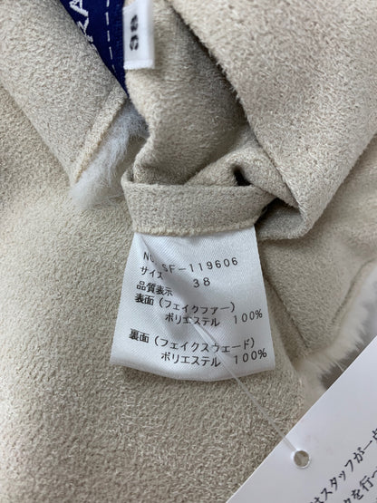 エムズグレイシー フェイクムートンコート 119606 38 ホワイト リバーシブル ITYSDT1XH7C8