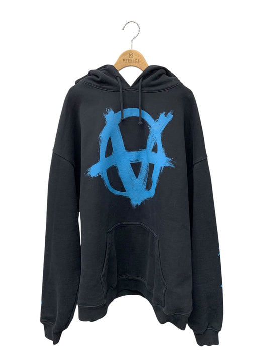 ヴェトモン UE52TR460X パーカー S ブラック DOUBLE ANARCHY LOGO HOODIE フーディ プルオーバー ITNWDEJK58M0