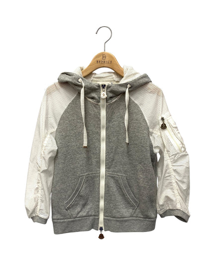 モンクレール MAGLIA CARDIGAN 510938490100 XS グレー ダブルジップ フード メッシュ IT80HXO2AVY0 【SALE】