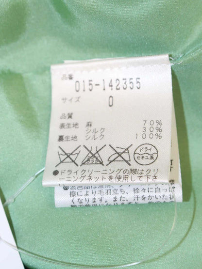 ヴィヴィアンタム 015-142355 ワンピース 0 グリーン 刺繍 リネン シルク IT05AN2L94UG