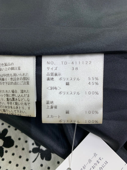 エムズグレイシー お花xドットJQワンピース 411122 38 ブラック ITVDKN4CMCLK