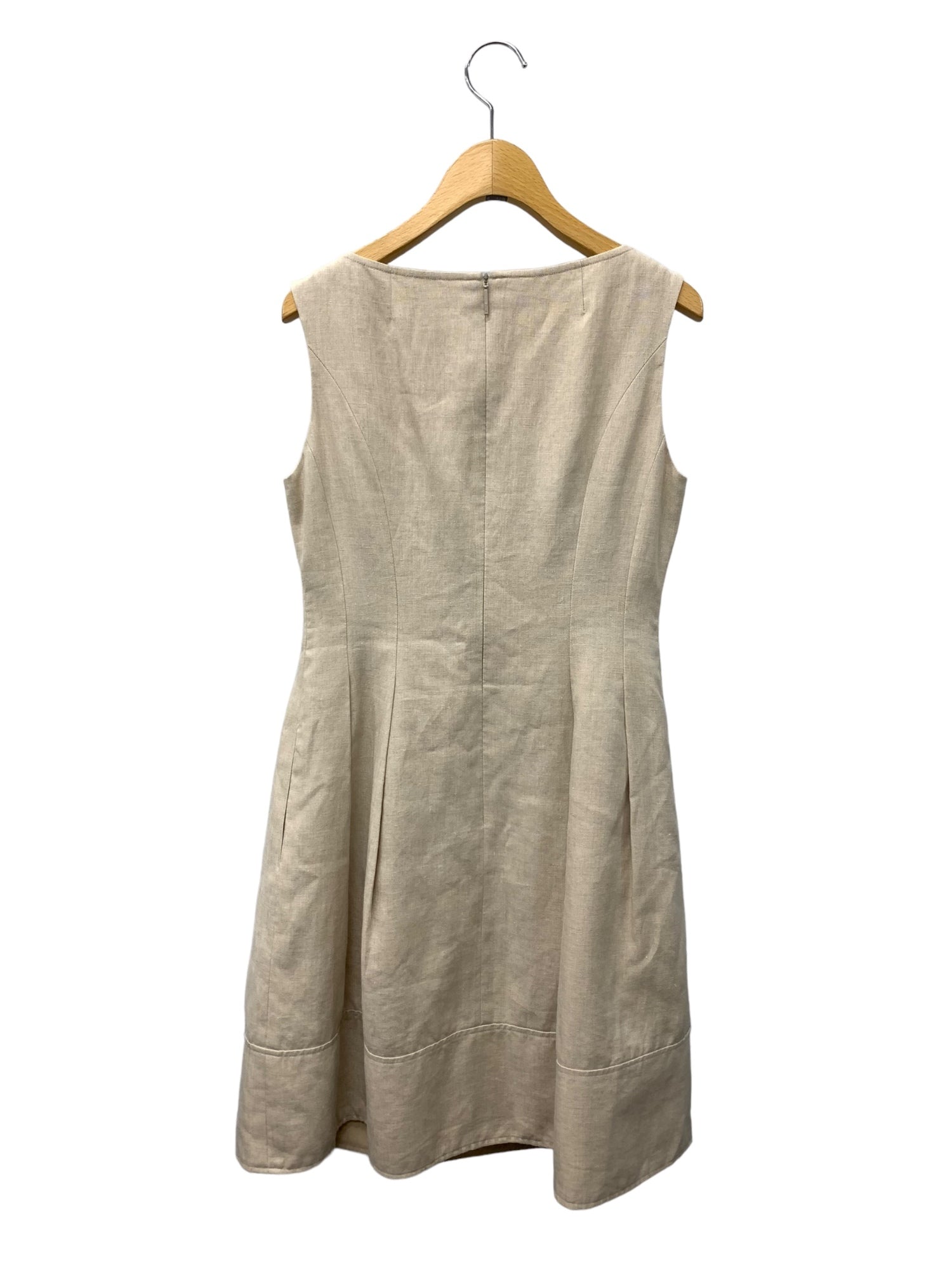 【Elena】ルネ　リネンワンピース　ビジューボタン付　34サイズ ルネ リネンワンピース 34 Elena】ルネ リネンワンピース ビジュー