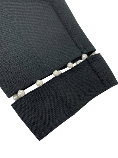 ルネ 6422080 パンツ 34 ブラック ニット パール ITAXQD28856K