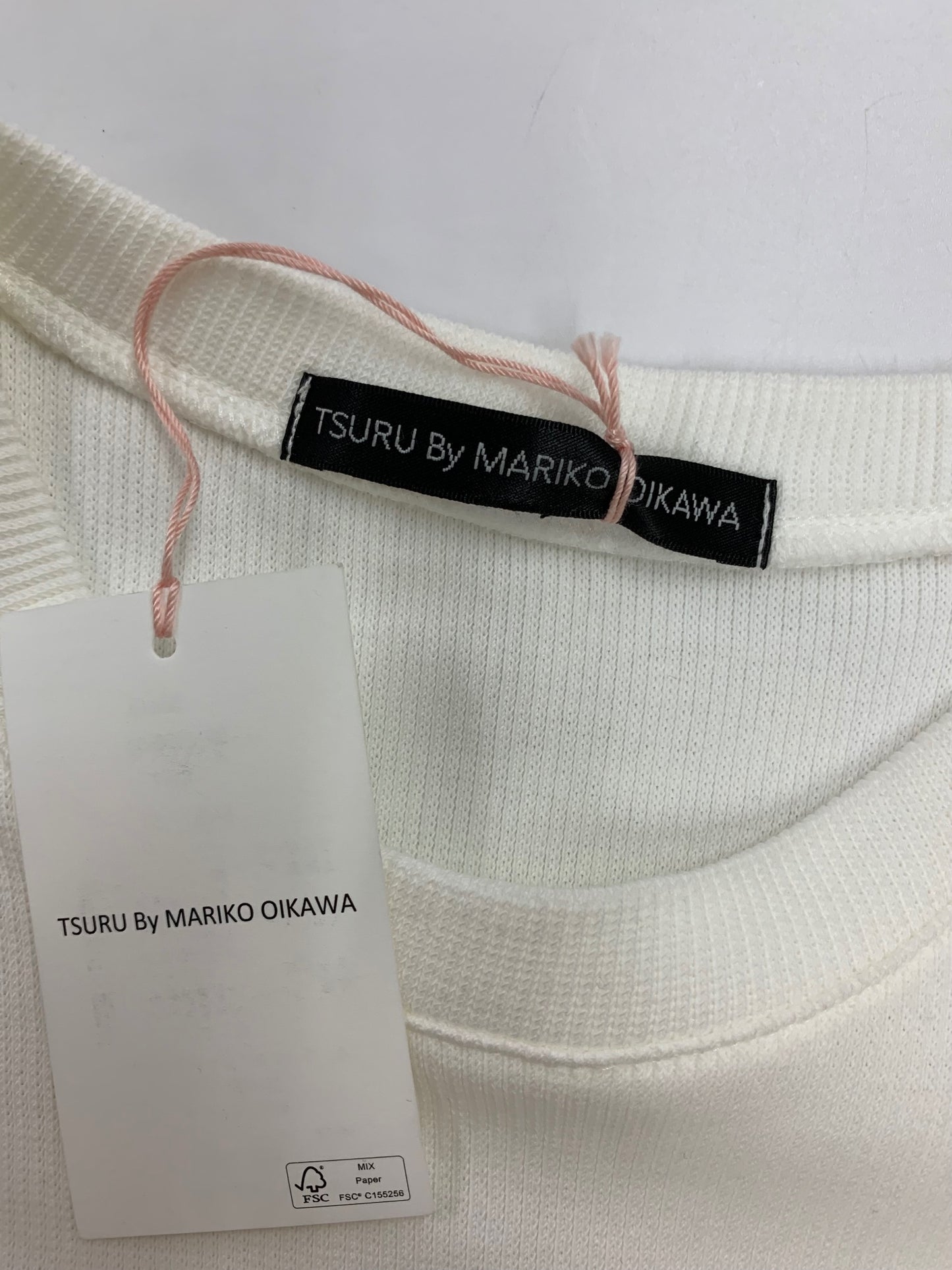 ツルバイマリコオイカワ 2230530 ワンピース 34 ネイビー 切替 ニット タックフレア ITXY6ZSU35U0 【SALE】