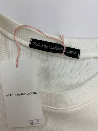 ツルバイマリコオイカワ 2230530 ワンピース 34 ネイビー 切替 ニット タックフレア ITXY6ZSU35U0 【SALE】