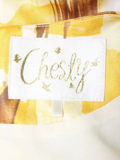 チェスティ 6S533 ワンピース 1 イエロー Vネック リボン ITE7LF8J6LY4