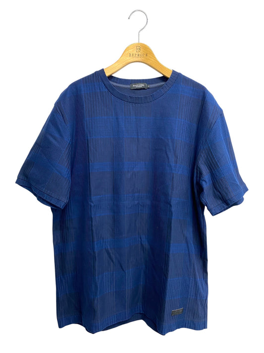 ブラックレーベルクレストブリッジ 51P24-334-28 Tシャツ LL ネイビー ストライプ チェック ITAKJECJD8HW