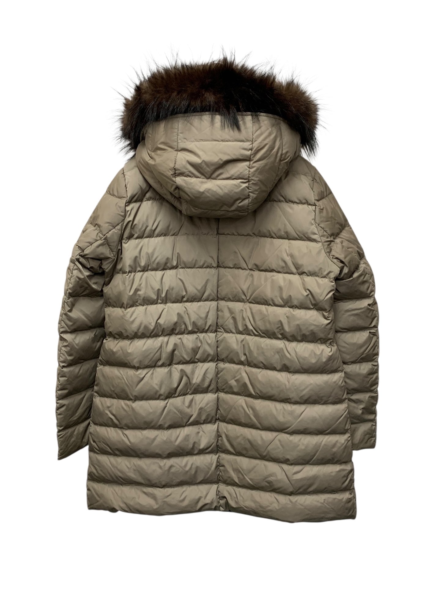 セブンティ 457-13115 ダウンジャケット 48 ブラウン ファー付き フーディー ITTD2T27XJHQ