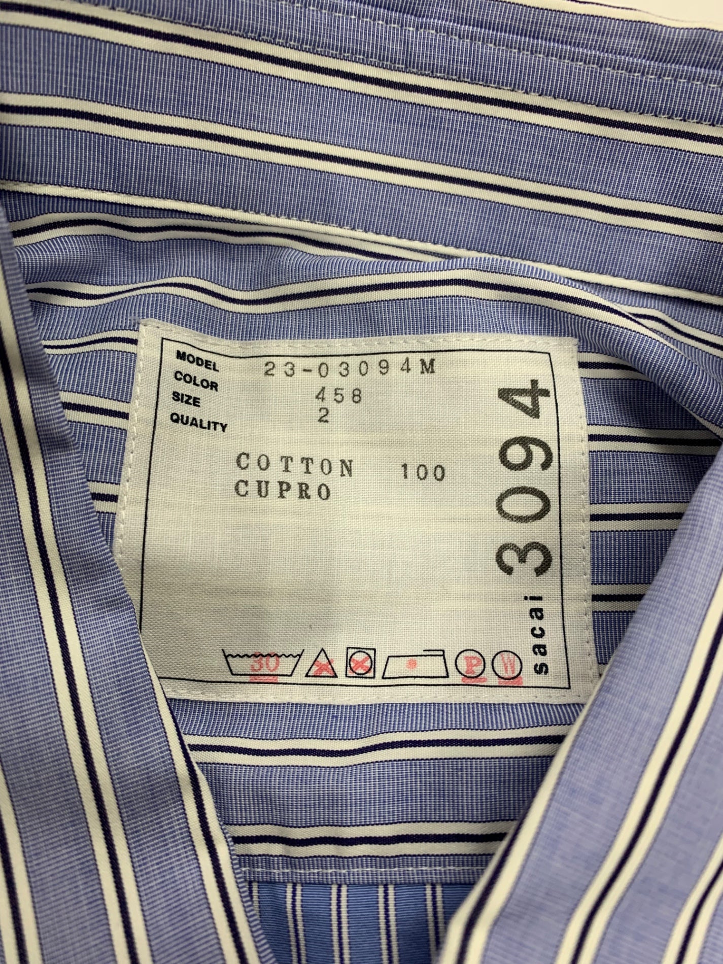 サカイ Thomas Mason 23-03094M シャツ 2 ブルー IT9MH4CZBJXK