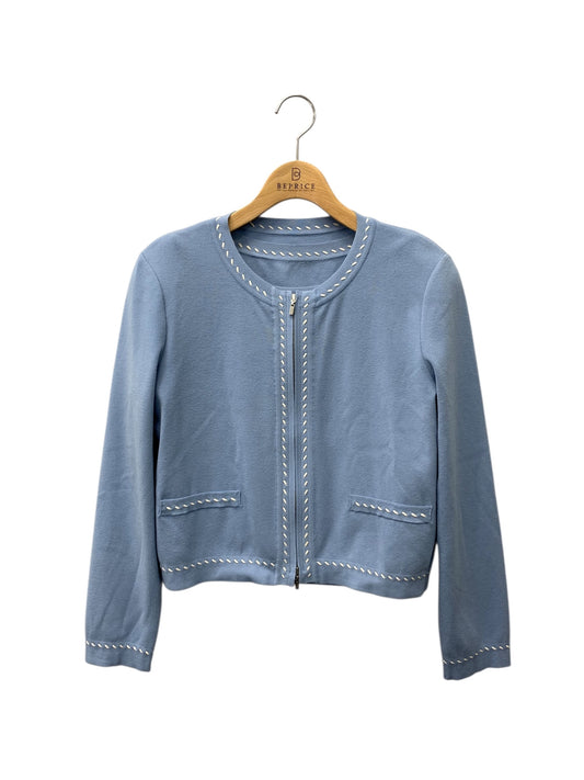 フォクシーブティック Leonie レオニー 44397 44701 アンサンブル 40 ブルー カーディガン ニットトップス ステッチ ITBC3DRMWA8O 【SALE】