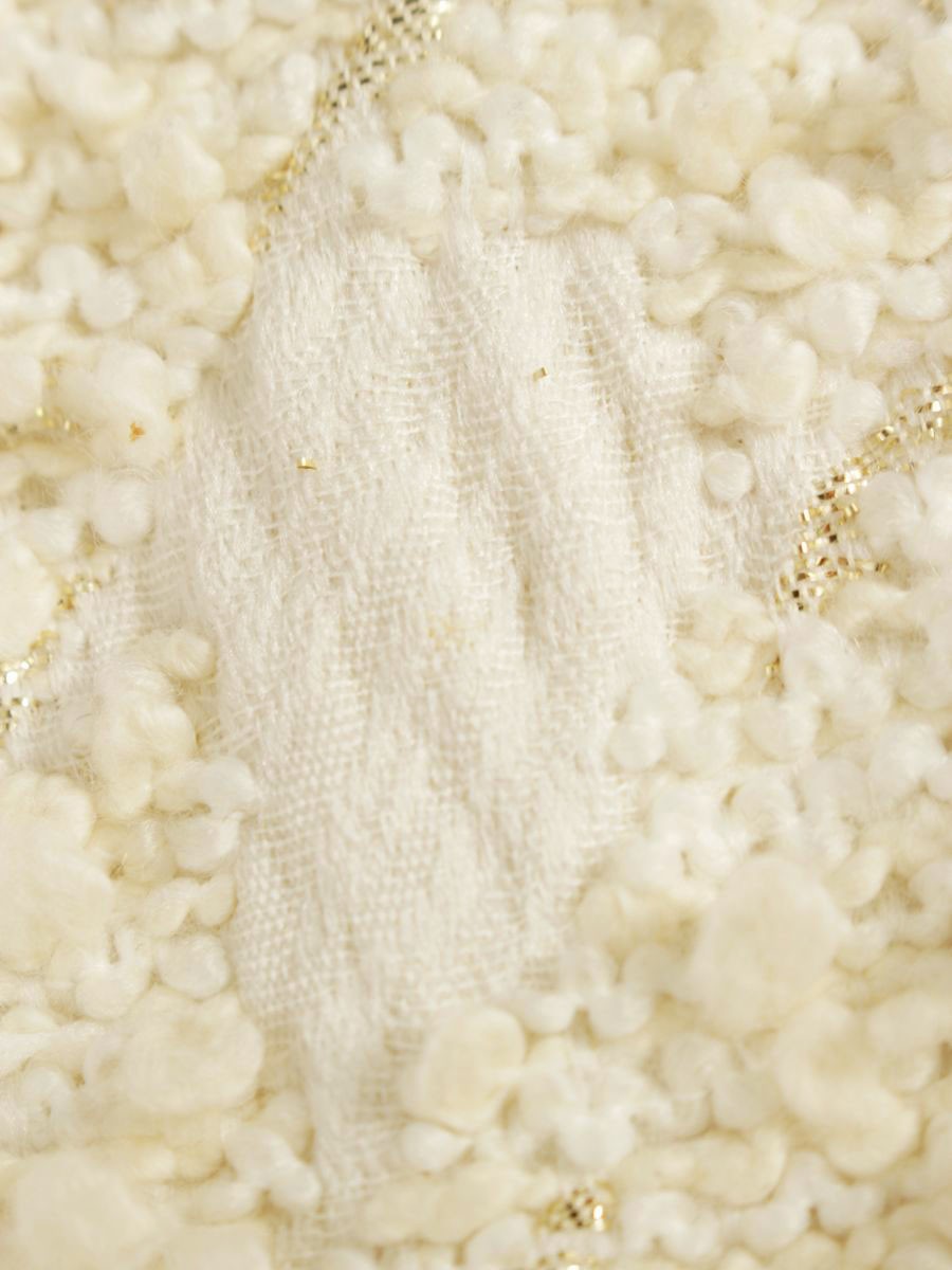 グレースコンチネンタル ラメ千鳥マーメイドスカート 0121421050-00 36 ベージュ/ゴールド IT4A8DTFT6D4