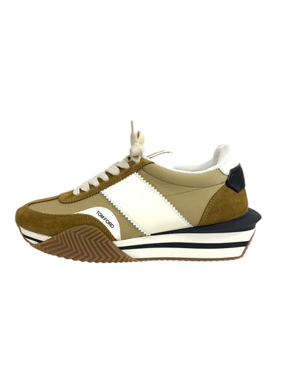 トムフォード SUEDE JAMES SNEAKER J1292 8 ブラウン カーフスエード IT4327BMZHDS