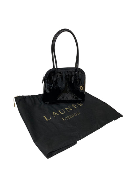 ロウナーロンドン ハンドバッグ ブラック エナメル ITYRXG3QDR1W