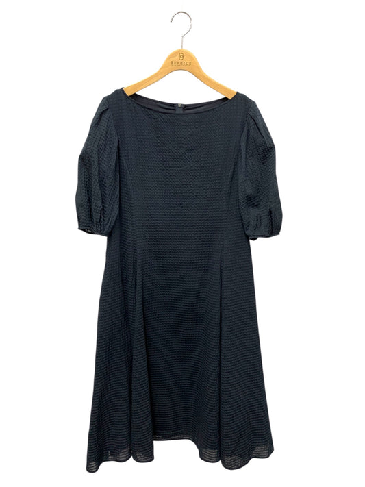 フォクシーブティック Panna Cotta パンナコッタ 43569 ワンピース 42 ネイビー シアサッカー パフスリーブ ITNJCNVR263K