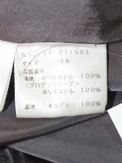 エムズグレイシー 小花付きリボンモチーフジャガードドレス 211503 ワンピース 38 グレー ITNKFL30MARO