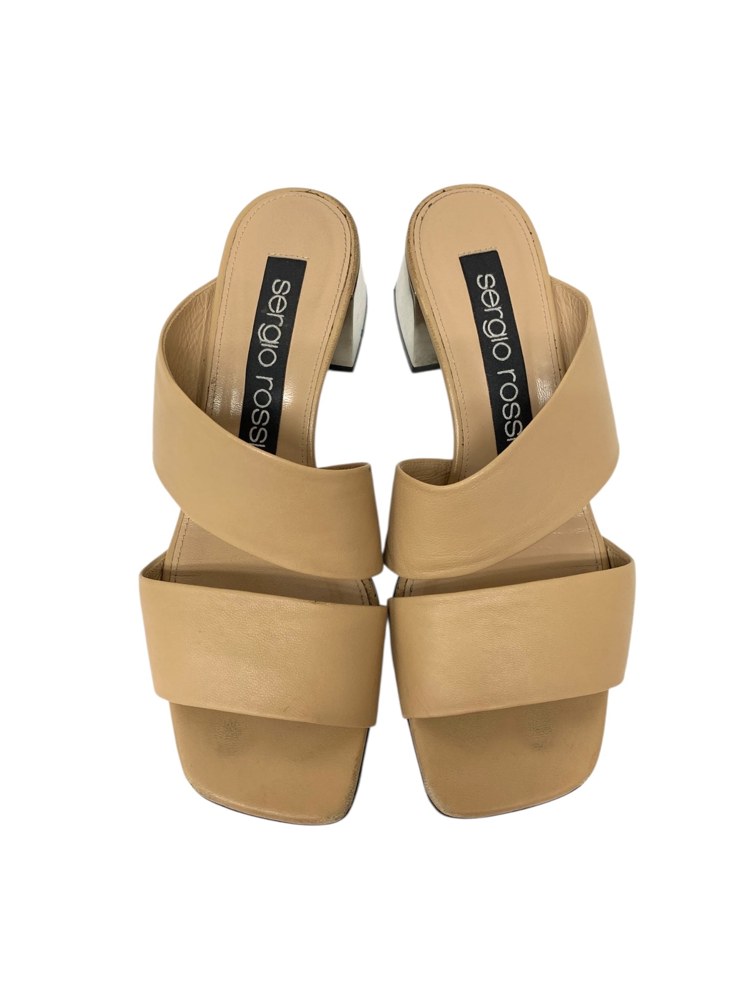 セルジオロッシ A92900 サンダル 36.5 ブラウン レザー スクエアートゥ ITVH2FWYY28I