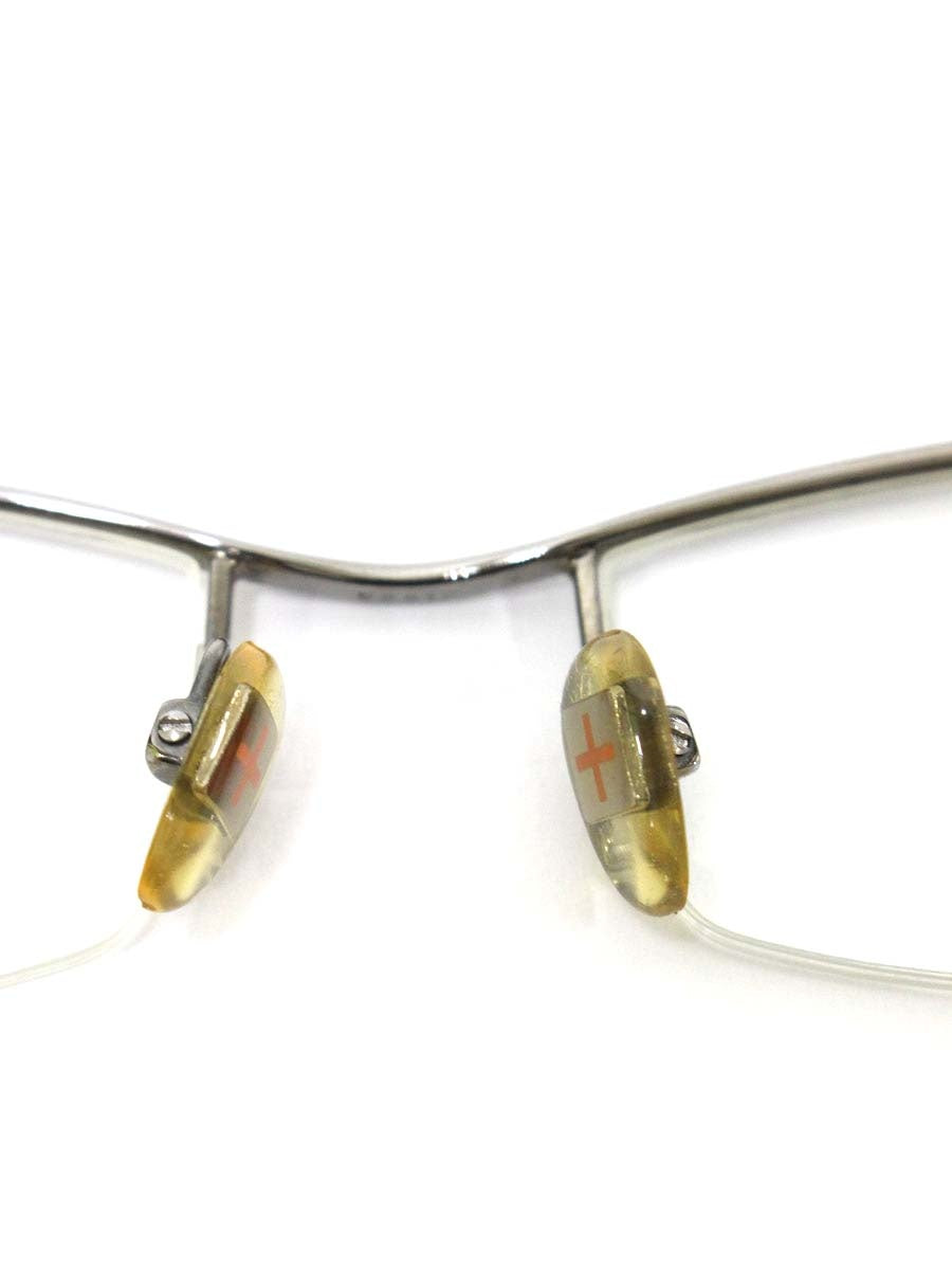 スタルクアイズ PL0001 0021 メガネ シルバー/ブラック コンビフレーム ハーフリム スクエア ITV9AW9W4JDE