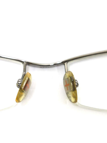 スタルクアイズ PL0001 0021 メガネ シルバー/ブラック コンビフレーム ハーフリム スクエア ITV9AW9W4JDE