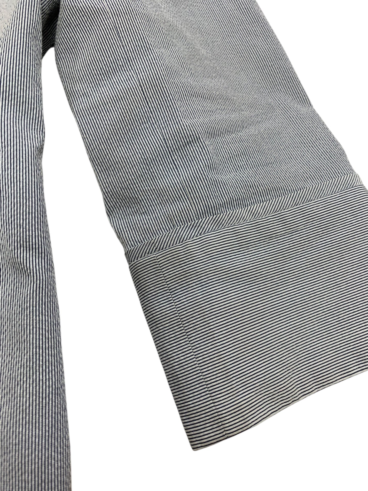 エムズグレイシー ストライプテーラードジャケット 514305 38 ブルー ITT6OVKXI4X6