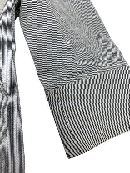 エムズグレイシー ストライプテーラードジャケット 514305 38 ブルー ITT6OVKXI4X6