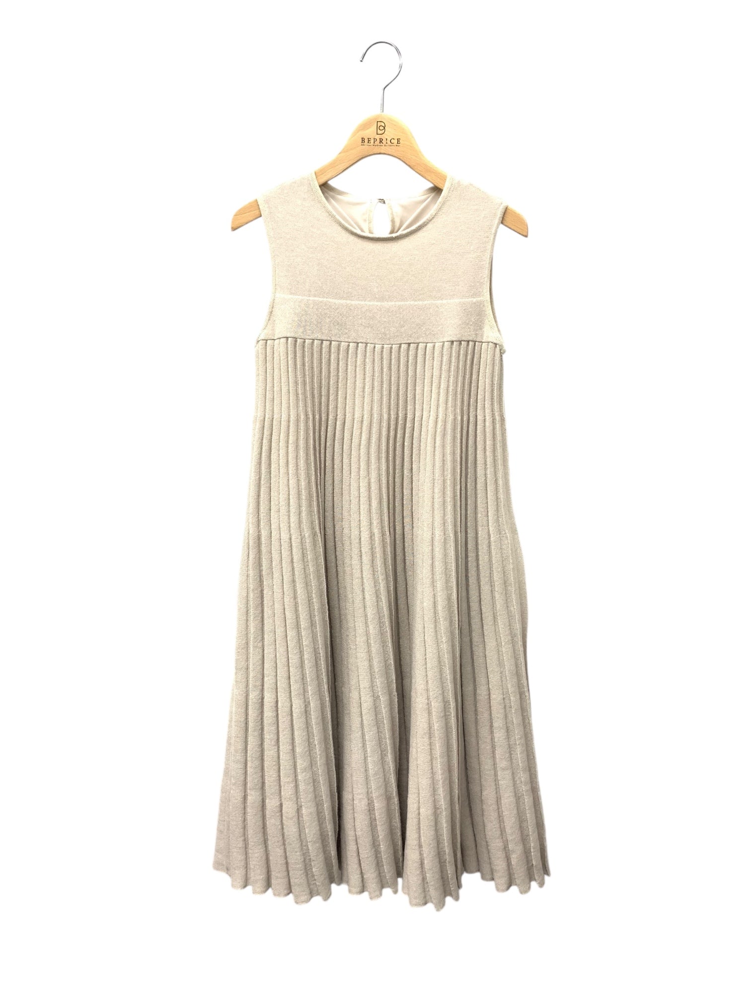 フォクシーブティック Knit Dress 38639 ワンピース 38 ベージュ プリーツ | 中古ブランド品・古着通販ビープライス