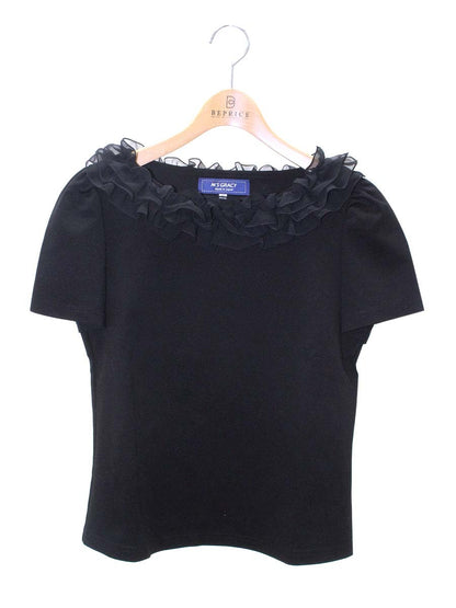 エムズグレイシー 015314 トップス 40 ブラック フリル ITWNXHCF3IUC