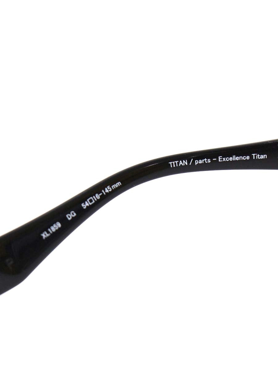 ラインアートシャルマン XL1859 メガネ ブラック/シルバー メタルフレーム ハーフリム スクエア ITWCEOIGKJS8