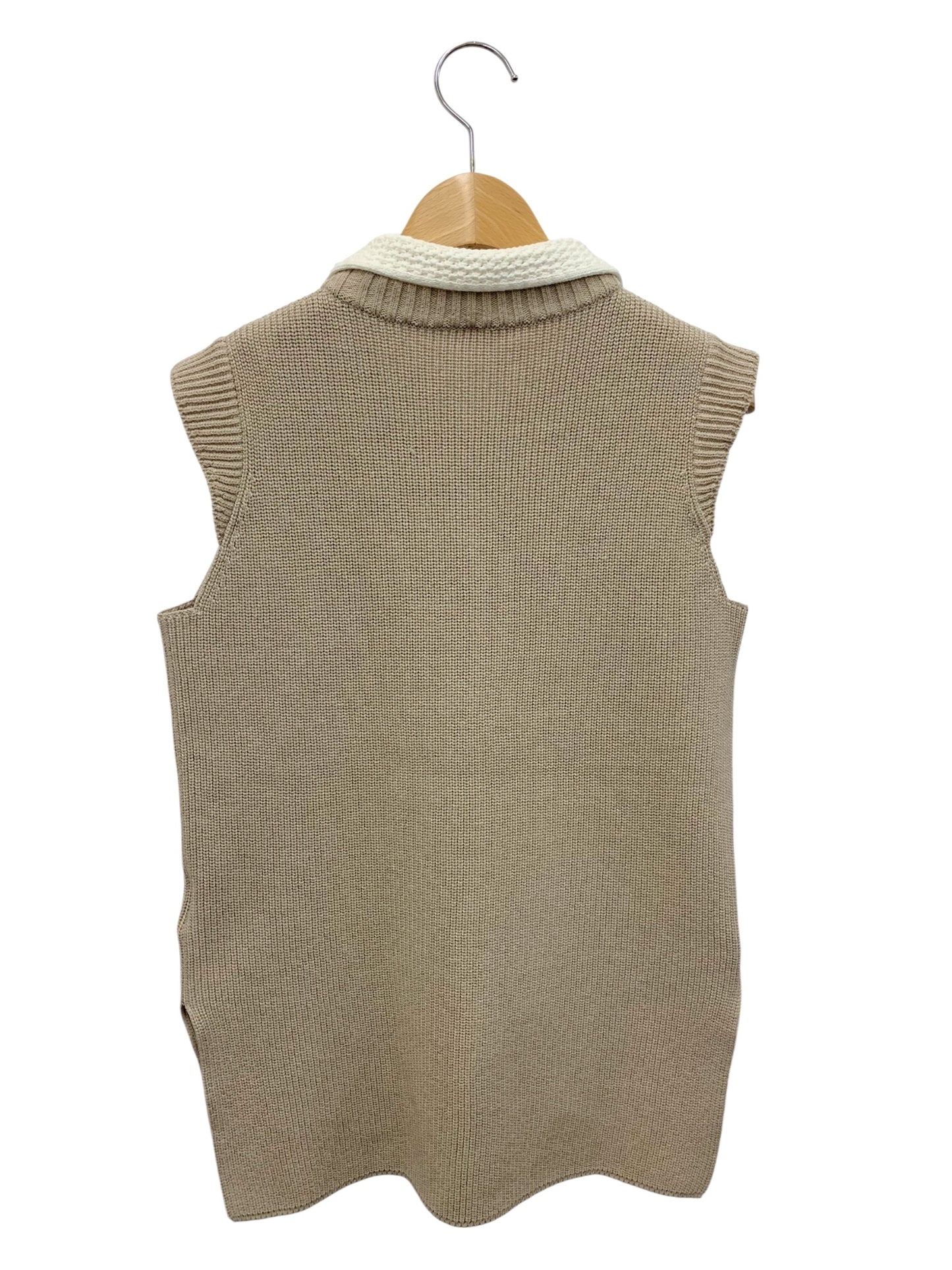 ルネ 6112487 ニットベスト 36 グレージュ 襟付き ITTNZV8SSHVM