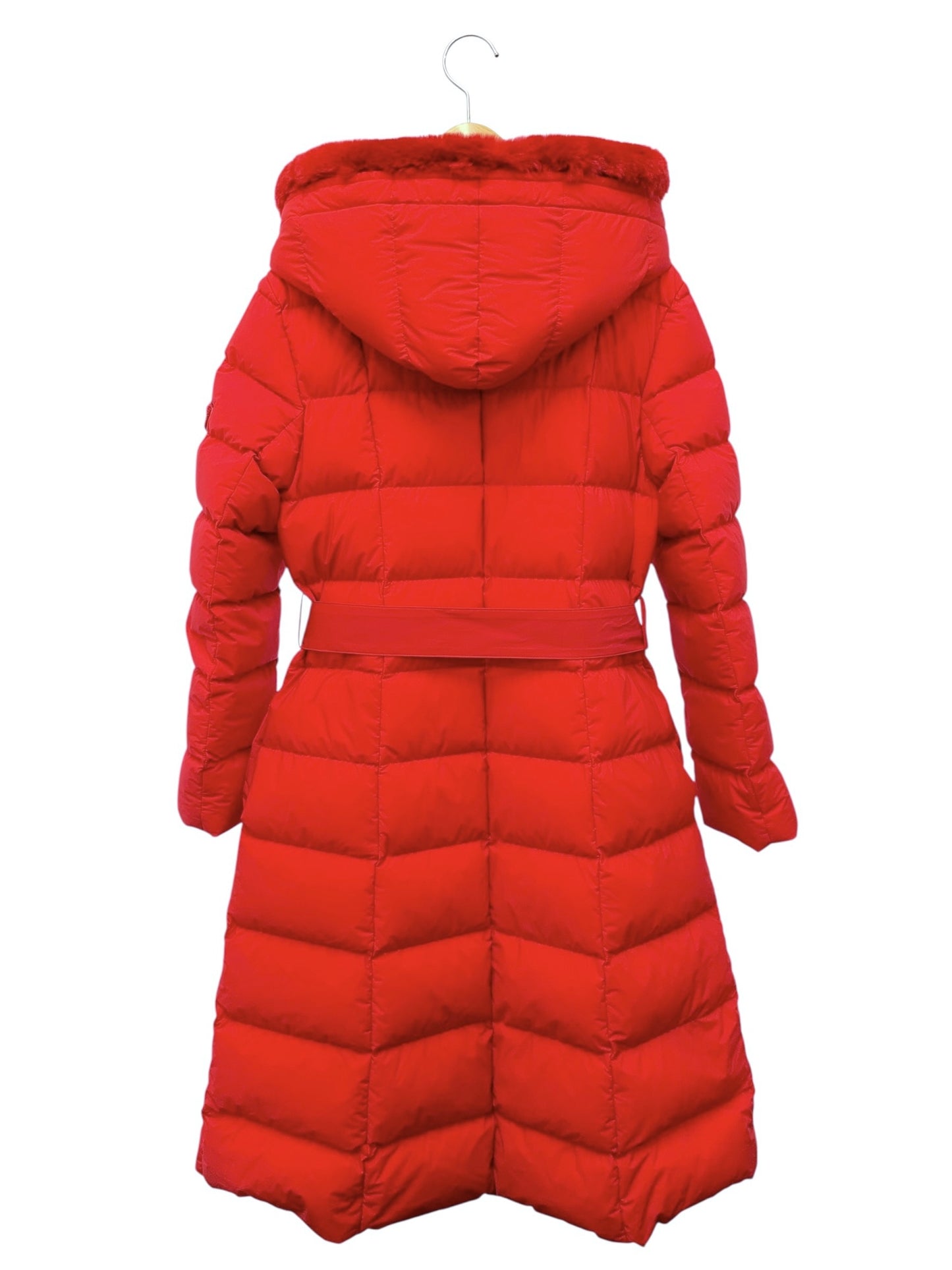 エムズグレイシー 019506 ダウンコート 38 レッド フード レッキスファー付き ITH55L4BVGYA