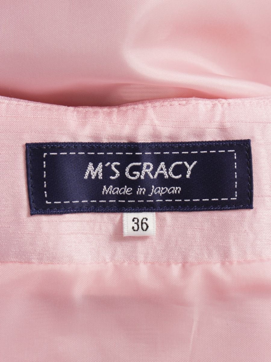 エムズグレイシー 217310 スカート 36 ピンク フラワーモチーフ IT6C33PRJ6SJ