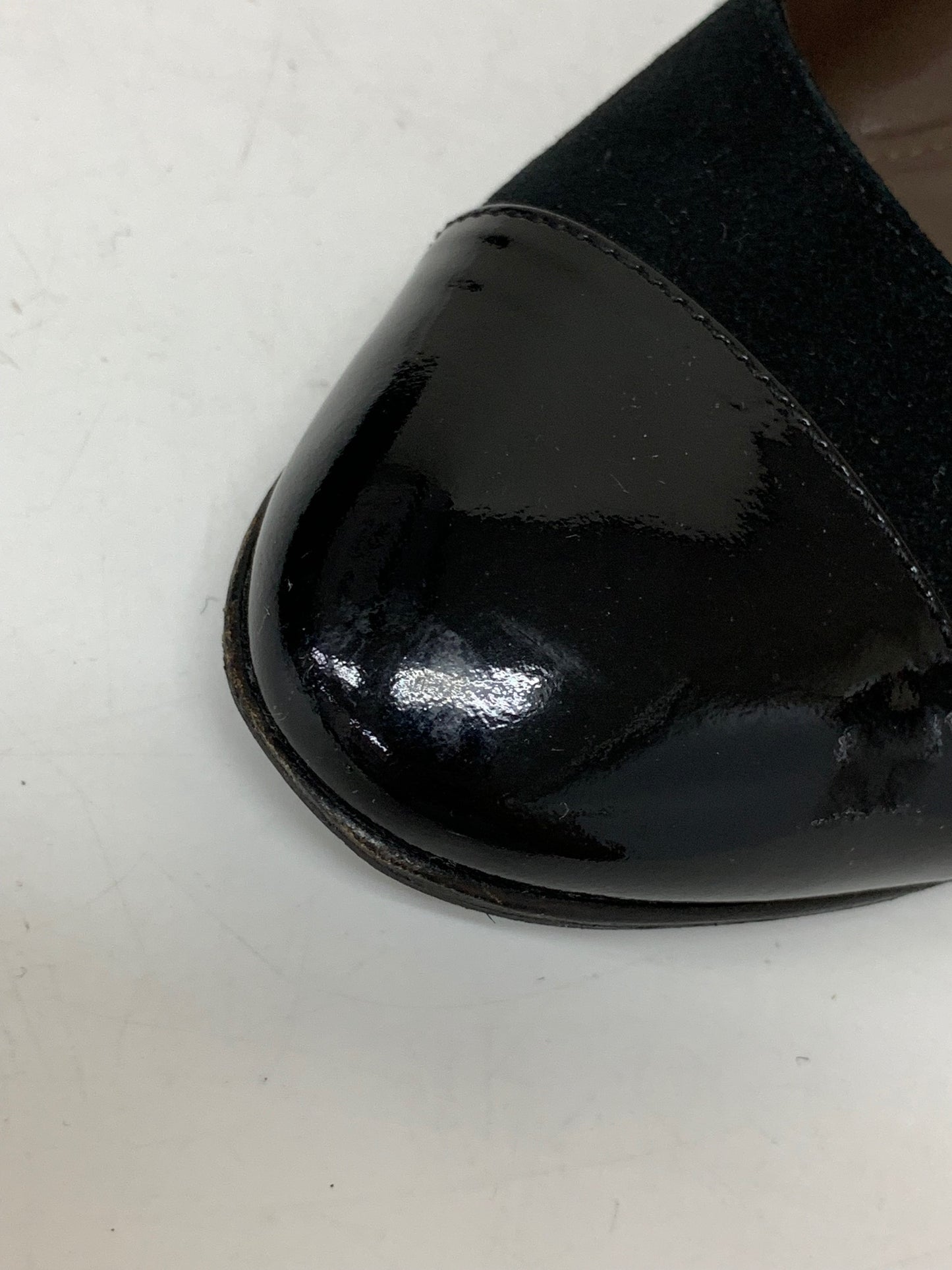 フォクシーブティック パンプス 36 ブラック エナメル スエード IT9L2S5WQH0I