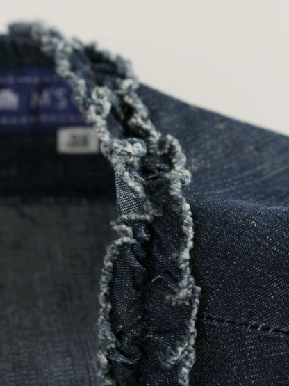 エムズグレイシー 421347 ワンピース 38 ネイビー デニム カメリアジップ ITGPW1LQ31O8