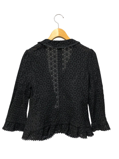 エムズグレイシー 324322 カーディガン 38 ブラック カットワーク ITYDFLRNQ9RU