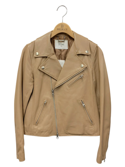 スローブ イエナ 17-011-912-7000-1-0 ライダースジャケット 36 ブラウン 羊革 ラムレザー ITDWP65NIXRO