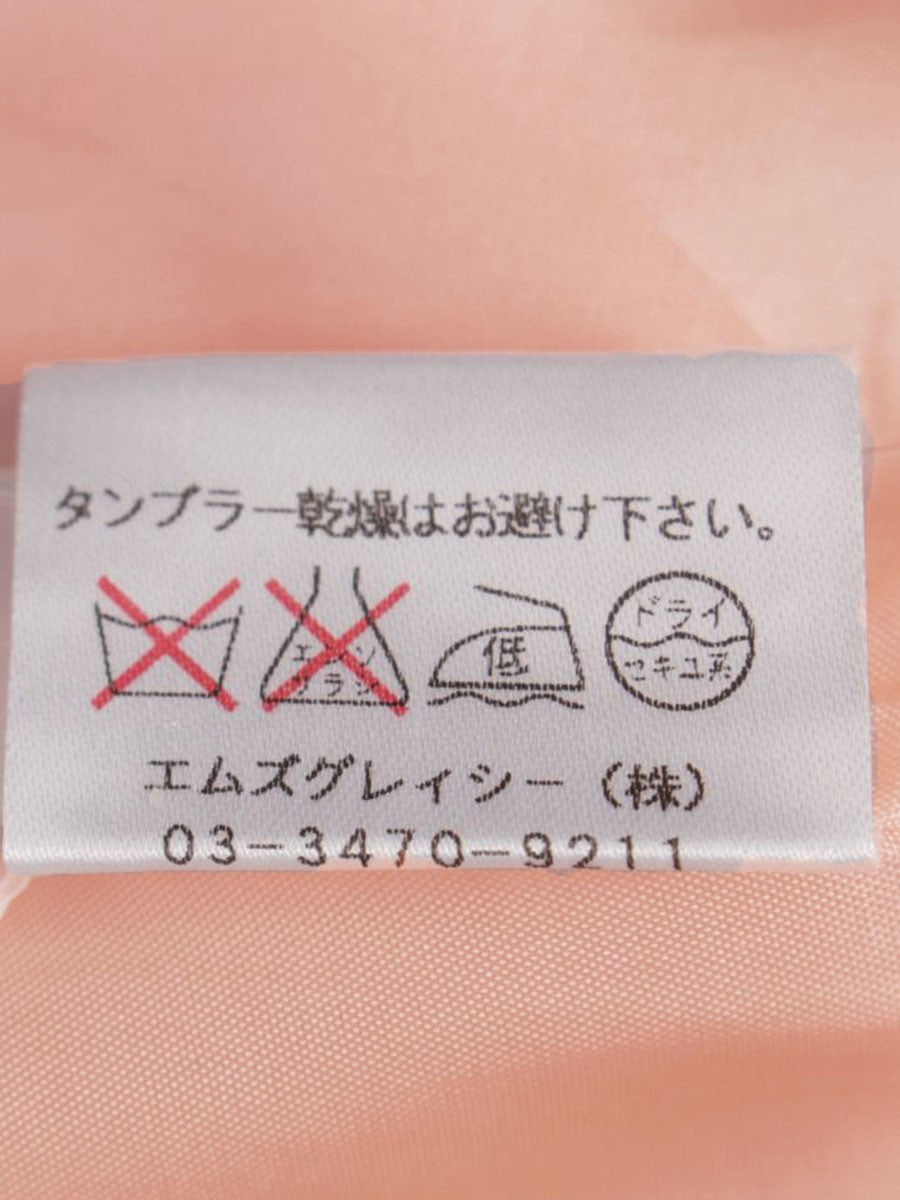 エムズグレイシー 527504 スカート 40 ピンク フラワーモチーフ ラメ フレアー IT76WUD63S00