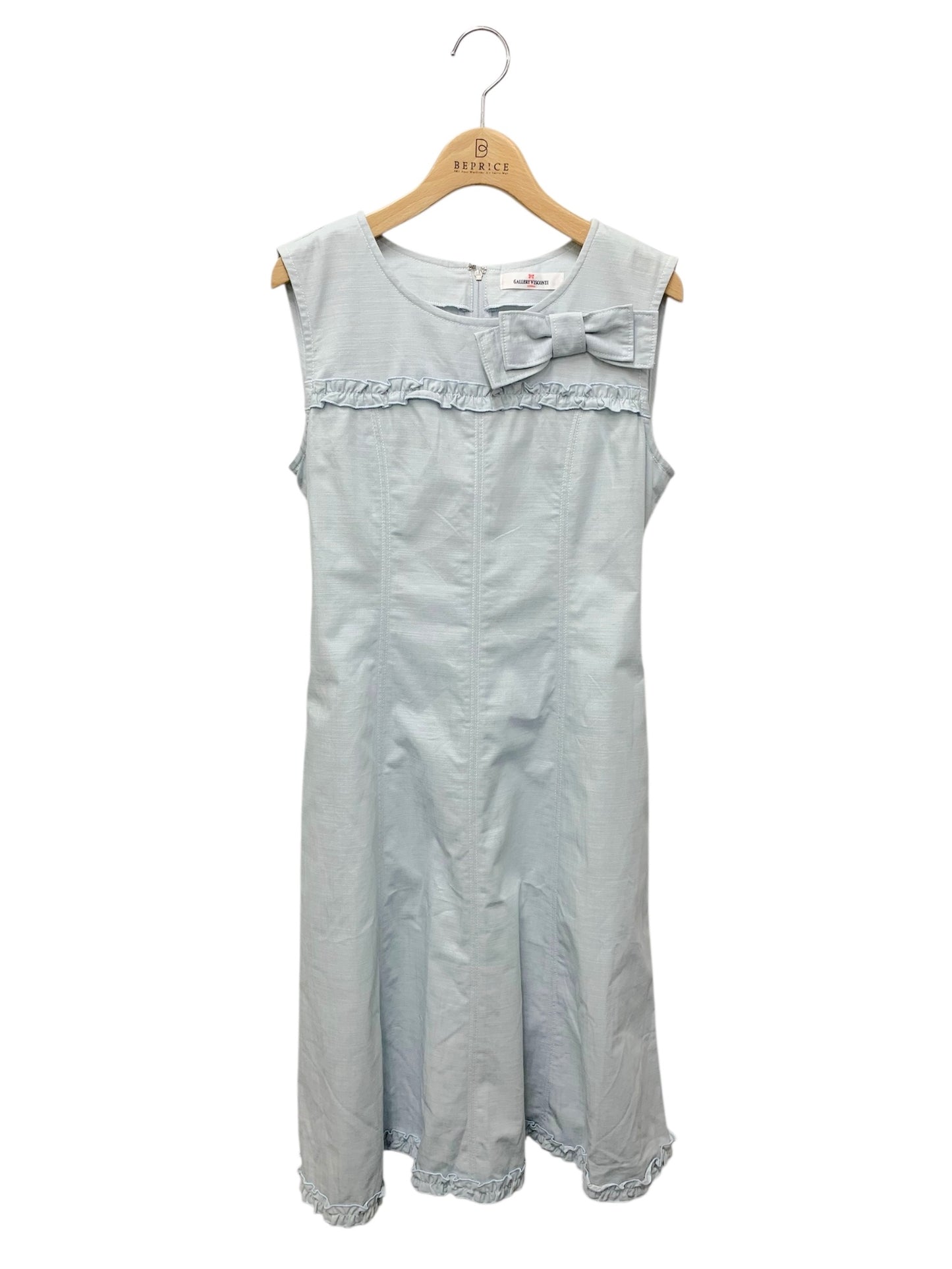 ギャラリービスコンティ 1268711 ワンピース 2 ブルー フラワージップ フリル IT5MXGFOFHU0