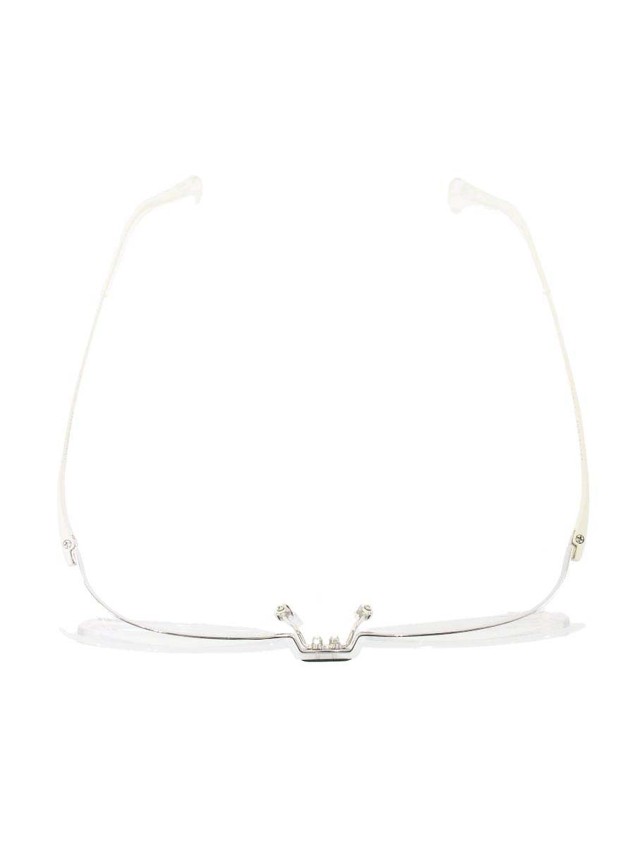 ハマモト HT-048 メガネ ホワイト/シルバー コンビフレーム フルリム オーバル（楕円） IT9L896EJQDE