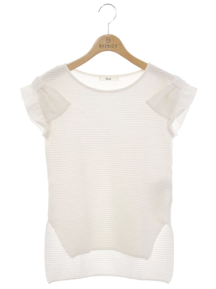 ルネ 6822050 ニット セーター 34 ホワイト 肩リボン ITML24I9FAUC