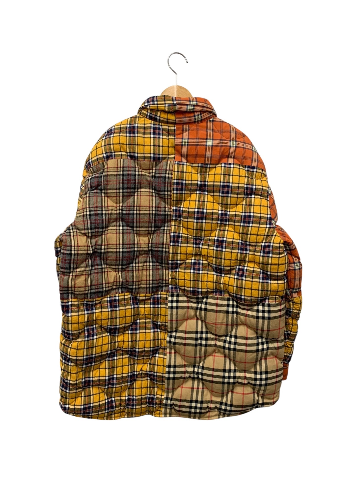 バーバリー 4559823 M マルチカラー コントラストチェック キルティング ダウンジャケット ITJ0TJEX8K76