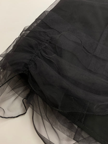 フォクシーブティック 43986 カットソー 38 ブラック ラインストーン ビジュー オーガンジー ITN2E58Z87YZ