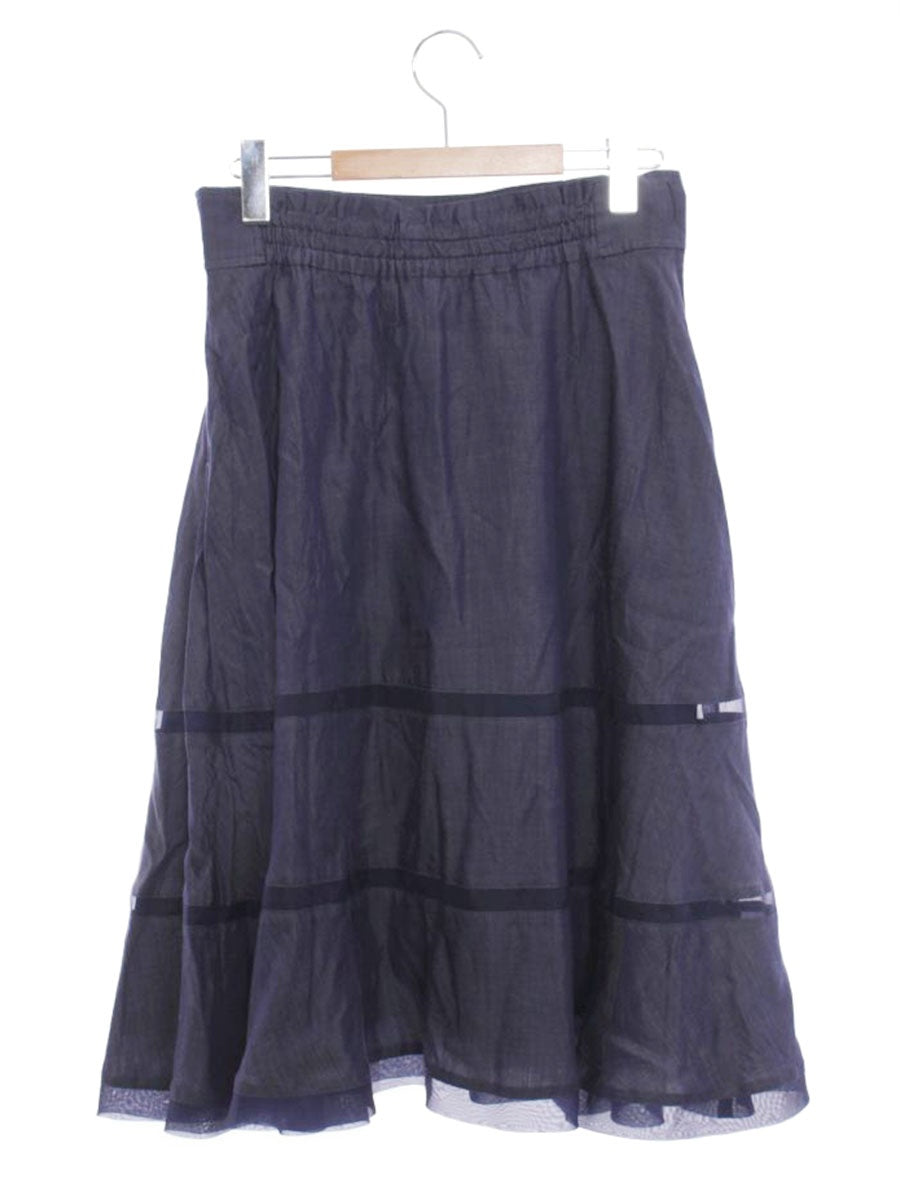 トゥービーシック W5S15-772-29 スカート 42 ネイビー デニムライク IT74H65A2KXK