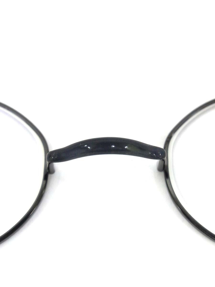 金子眼鏡 オーバルフレーム 黒っぽい紺色